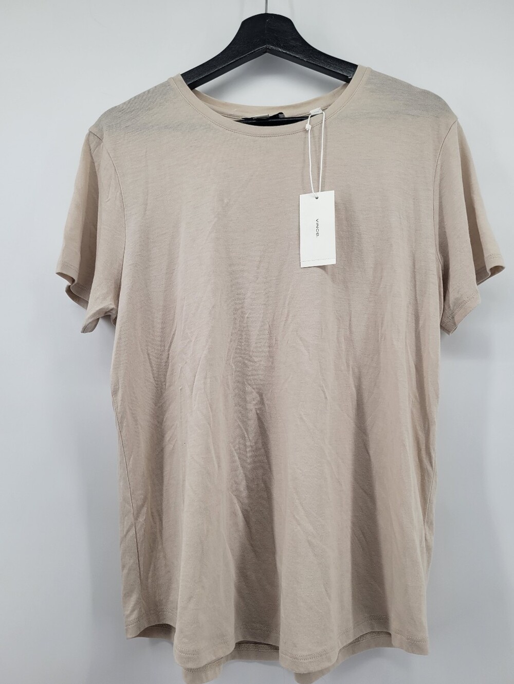 Vince Women's Casual Crew Neck Tee (Style Number: VX23381547) Cream Size Large